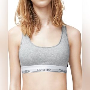 Calvin Klein Grey Modern Cotton Unlined Bra